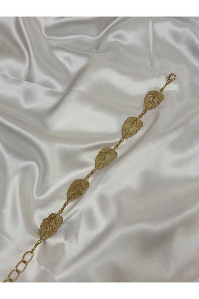 FioriModa Women's Belt with Leaf Chain Detail
