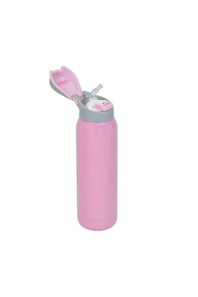 divendi-ro Pink Isothermal Bottle with Pai, 500ml, Stainless Steel, 6.5x24 cm, pink
