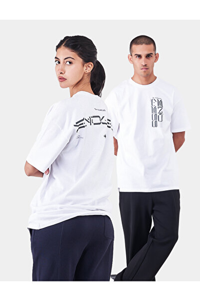 duneus تيشيرت رياضي للجنسين بتصميم كاجول - ابيض