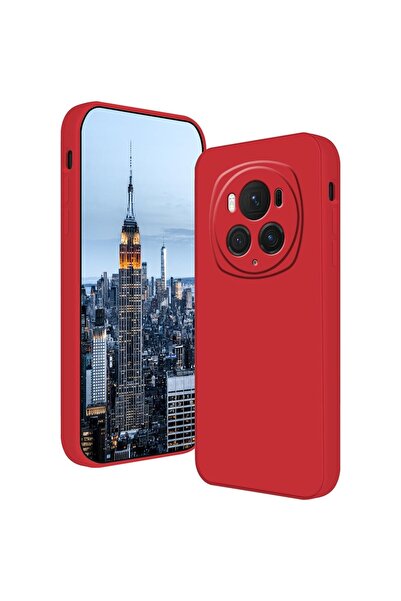SOHO Protective Case for Honor Magic 6 Pro, Liquid Silicone, Red