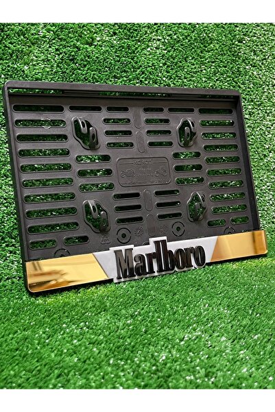 ML Plakalık Motosiklet Plakalığı Gold Marlboro Yazılı Logolu Motor Plakalık