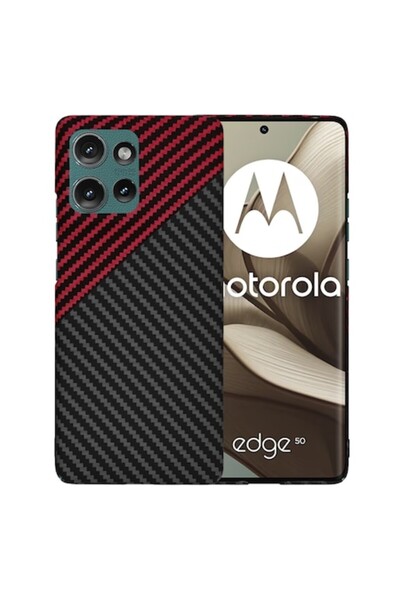 Juls Case for Motorola Edge 50, S54, Polycarbonate, Red Vortex