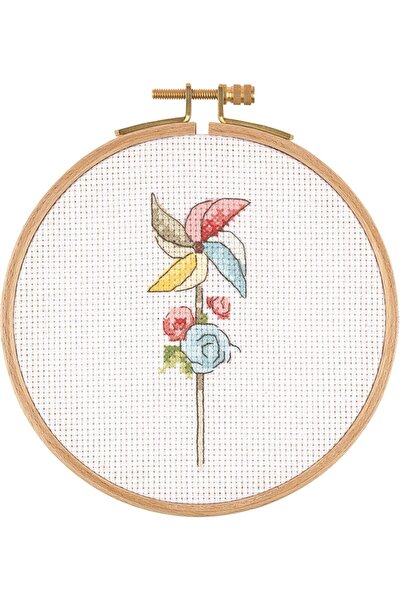 balım hobi evi طقم طوق خشبي بالغرزة المتقاطعة من توفا ريشة الرياح E1302 مقاس ...