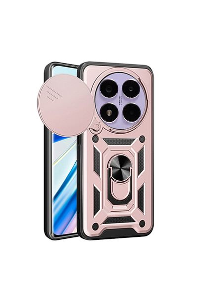Tim High Protection Case for Xiaomi Redmi Note 14 Pro/Poco X7, Thermoresistant Plastic, Strawberry Gold