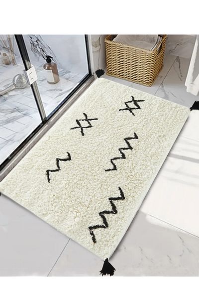 Chilai Home Chalo Cotton Ecru Cotton Bath Mat 60X100 cm