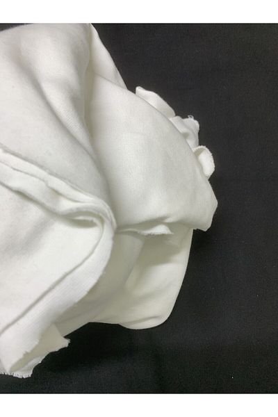 Yiğit Kumaş Rib Fabric, Piece 140X160 cm White Color