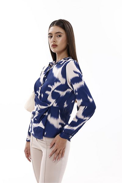 Fashionbox Fashion Box Patterned Buttoned Women's Bluz 24444