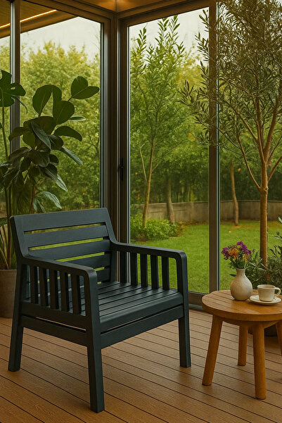 SANDALİE Yakamoz Tekli 1 Kişilik Koltuk Balkon Koltuk - Antrasit