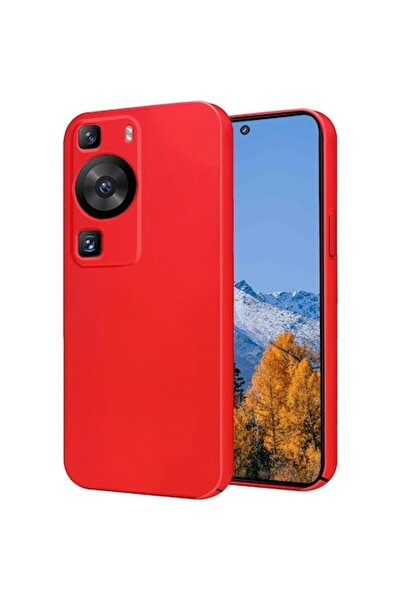 SOHO Husă de protecție pentru Huawei P60 Pro - Silicon lichid cu interior din microfibră, Roșie