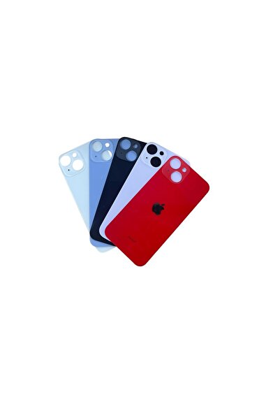OEM Uyumlu İphone 14 Plus Arka Kapak Lazer Kesim ( Pil Kapağı ) Cam - Mavi