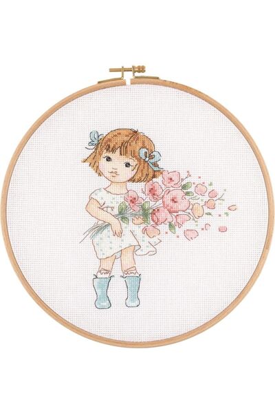 balım hobi evi Kitură pentru broderie încrucișată Tuva cu ramă din lemn E2601...