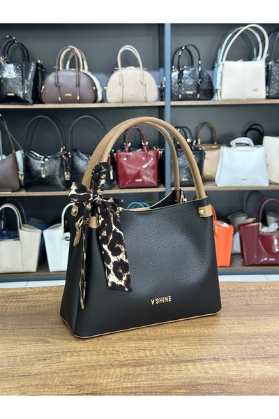 VICTORIA SHINE حقيبة مع إكسسوارات الخاتم 3104 أسود مينك