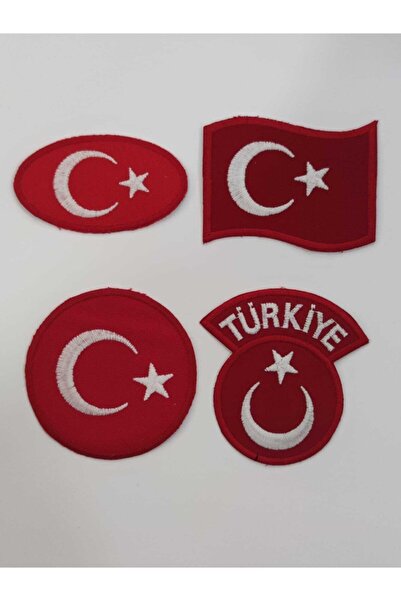 balım hobi evi Set de 4 aplicații Ayyıldız cu adeziv de fier