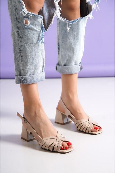 Hvz Summer Chunky Heel Sandals Stylish Women's Shoes for Casual and Evening Dress Combinations