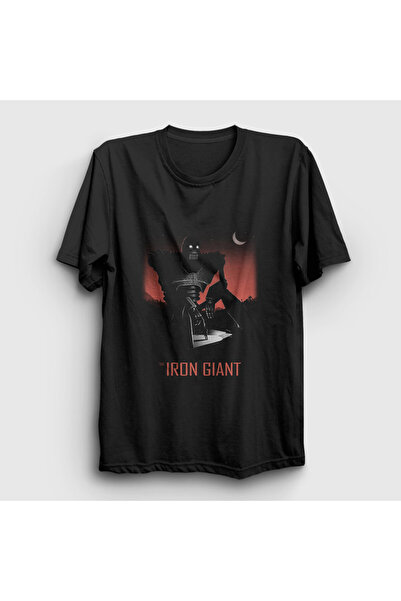 Presmono Unisex Μαύρη αφίσα Iron Giant T-Shirt 568773tt