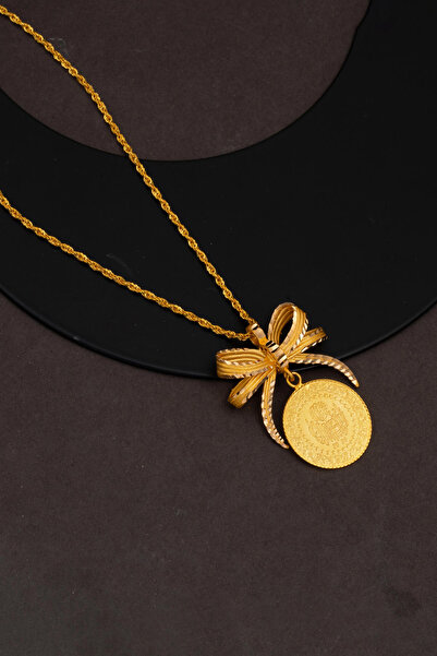 Bilezikci Çeyrek Altınlı 22 Ayar Fiyonklu Kolye