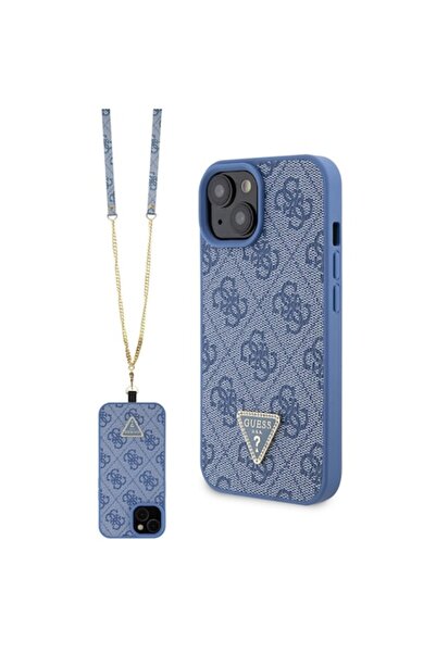 Guess Case compatible with iPhone 15 / iPhone 14 / iPhone 13, T46, Metal Blue