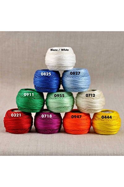 balım hobi evi كوتون بيرل - رقم 8 10 جرام 10 ألوان أساسية إيتامين، مجموعة خيط...