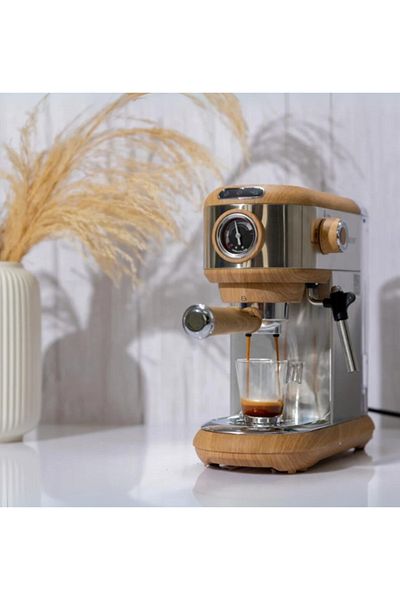 GVC PRO GVC Pro GVCM-1999 Wooden Espresso Coffee Machine