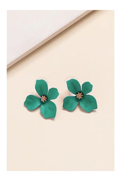 BirYıldızOl Mineli Small Size Narcissus Flower Earrings