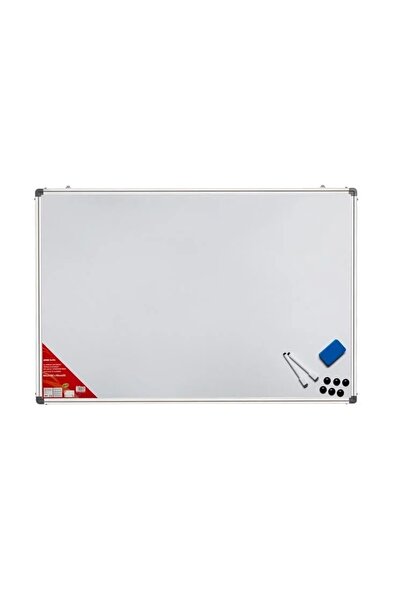 divendi-ro Tablă magnetică din aluminiu cu accesorii, 90x60cm, albă