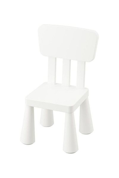 IKEA WK Simple Children's Chair for Indoor and Outdoor Use - White