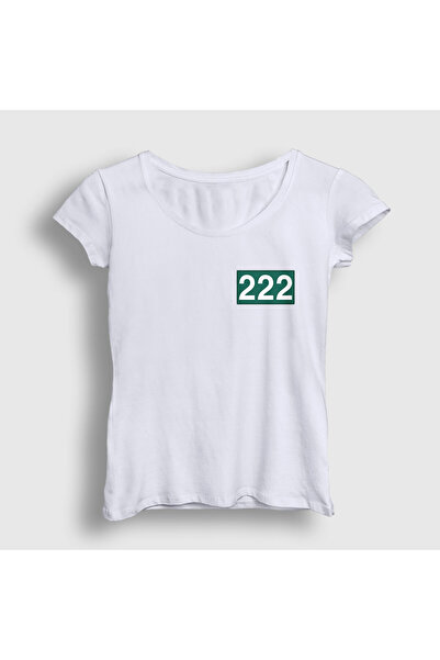 Presmono تي شيرت نسائي أبيض Kim Jun Hee 222 Squid Game 567149tt