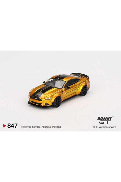 mini gt 1:64 lb Works Ford Mustang lb Gold Blister Package – Metal Diecast Model Car 847