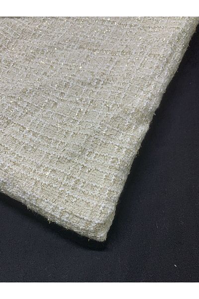 Yiğit Kumaş Silvery Tweed Fabric, Piece 210X95 cm