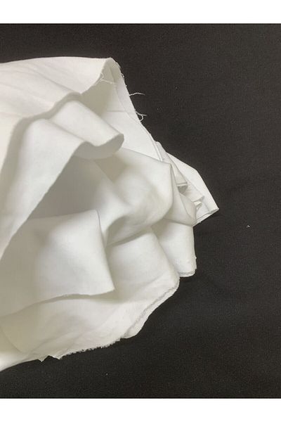 Yiğit Kumaş White Steel Combed Fabric Flexible, Piece 85X140 cm