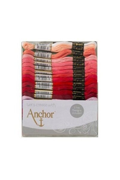 balım hobi evi Anchor Muline Pachet original 80 de culori diferite Nr.: 8 Set de fire de broderie + 3 schemă cadou