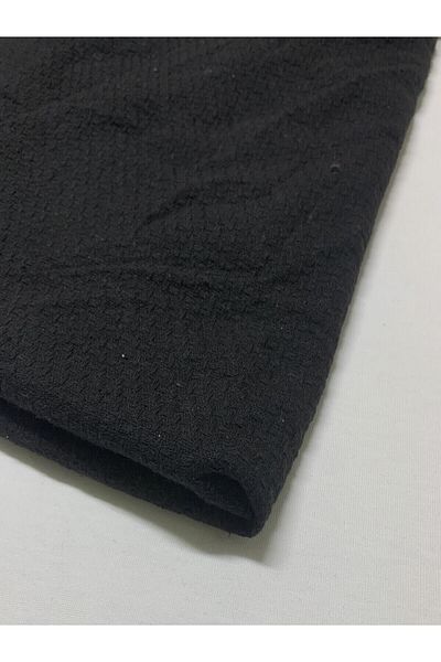 Yiğit Kumaş Black Tweed Fabric, Piece 220X85 cm