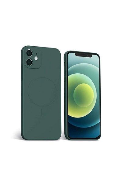 SOHO Protective Case Compatible with Apple iPhone 12 Mag Safe Silicone Green