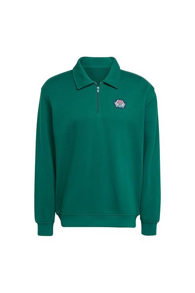 adidas Men's Green Sweatshirt Graphic Half Z Jx8171