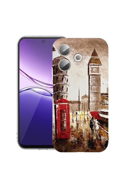 bestcase Carcasă transparentă din silicon pentru OPPO A5 Pro 5G, Londra, 2042...