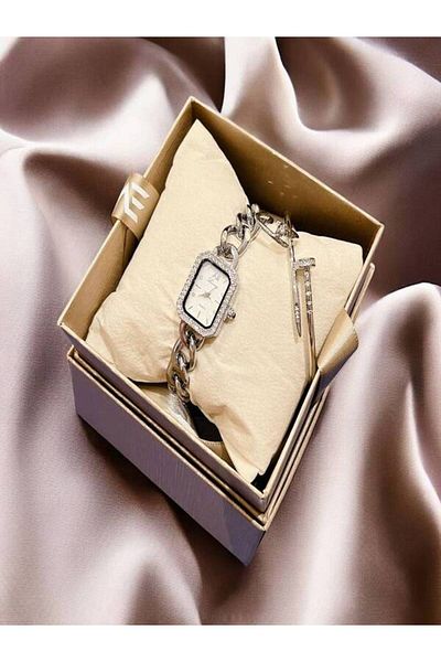 Generic Women's waterproof watch with bracelet, Free Zeiss ring and luxury box