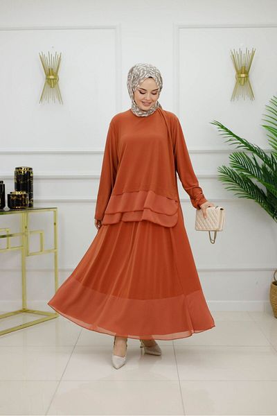 Valens Butik Women's Hijab Set 2 Piece Skirt & Blouse Set