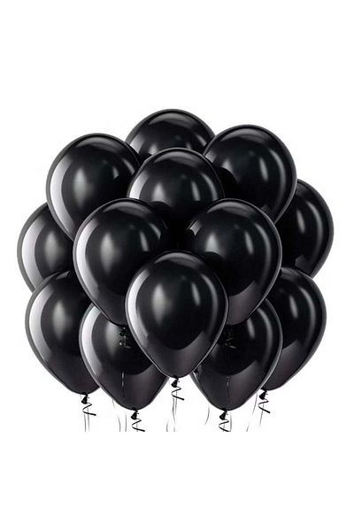 Generic 12-Inch Latex Balloon – Black Color – Pack of 100 – High-Quality Latex
