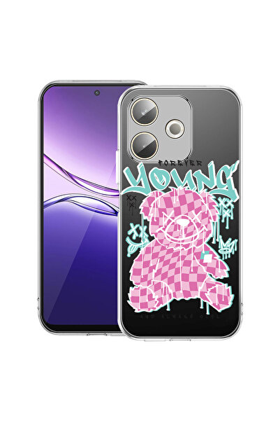 bestcase Carcasă transparentă din silicon pentru OPPO A5 Pro 5G, Ursuleț de p...