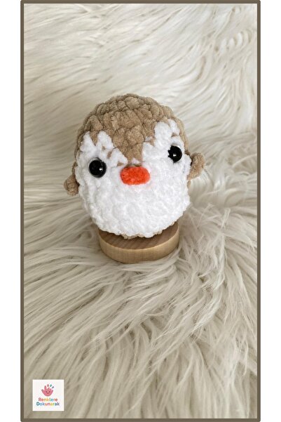 Renklere Dokunarak Amigurumi Mini Penguen Anahtarlık