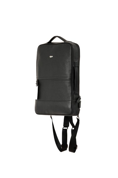 CüzCan Poizeg Black Genuine Leather Backpack Laptop and Briefcase