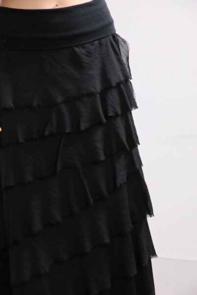 EREN STYLE Italian 2 Size Slimming Layered Silk Skirt & Strapless Dress