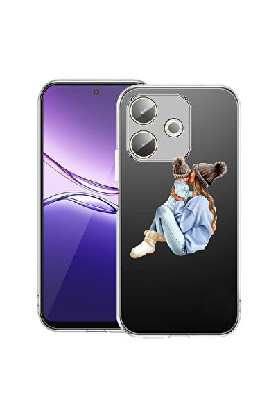 bestcase Carcasă transparentă din silicon pentru OPPO A5 Pro 5G, mamă fată cu...