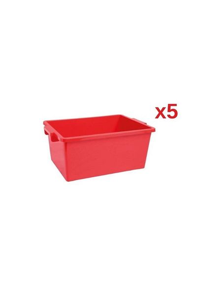 MOONFER 5Pcs Lidless Storage Box Kindergarten Storage Box Toy Box Archive Storage