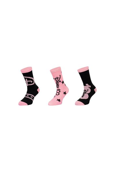 Minnie Mouse Set of 3 pairs of children's socks, black/pink, Minnie Mouse