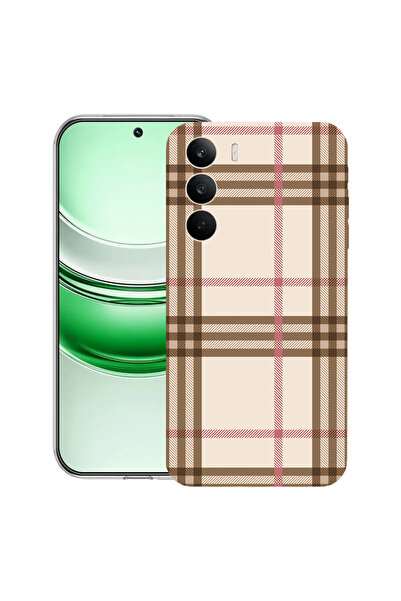 bestcase Carcasă transparentă din silicon pentru Realme C71, model Plaid, 204...