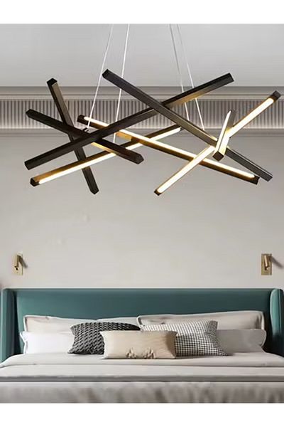Nerf ⚡ Black Modern Pendant Chandelier - Bold Geometric Lighting for Modern Spaces