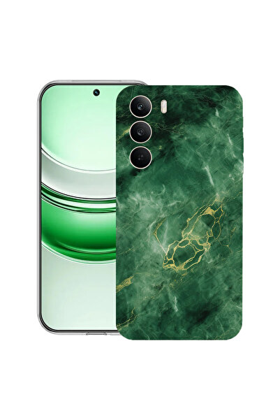 bestcase Carcasă transparentă din silicon pentru Realme C71, marmură verde, 2...