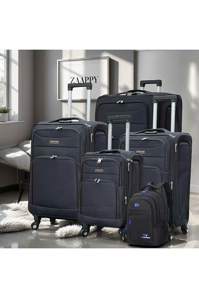 ZAAPPY Soft Material (20/24/28/32 Inch) Luggage - Stylish Backpack Combo, Blue