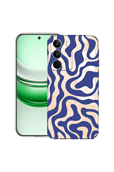 bestcase Carcasă transparentă din silicon pentru Realme C71, linie abstractă ...